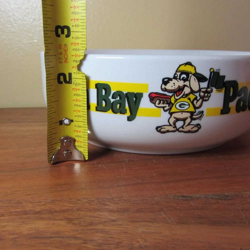 greenbay packers football vintage dog bowl NWT NFL licensed (W4469)